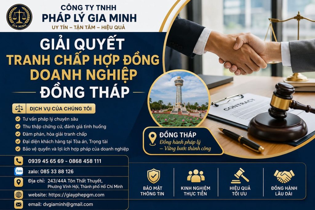 Luật sư giải quyết tranh chấp doanh nghiệp tại Đồng Tháp