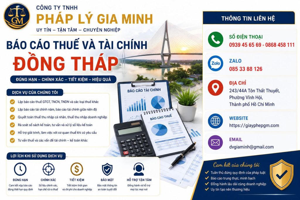 Dịch vụ làm báo cáo tài chính tại Đồng Tháp 7 Báo cáo thuế và tài chính Đồng Tháp