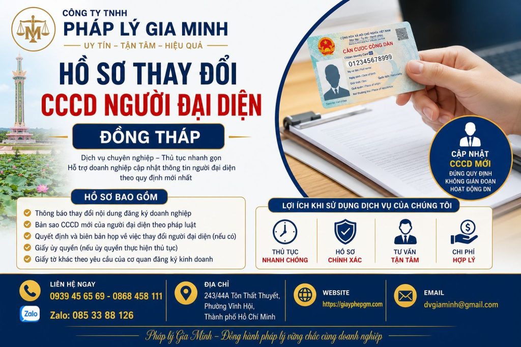 Cập nhật căn cước công dân doanh nghiệp Đồng Tháp