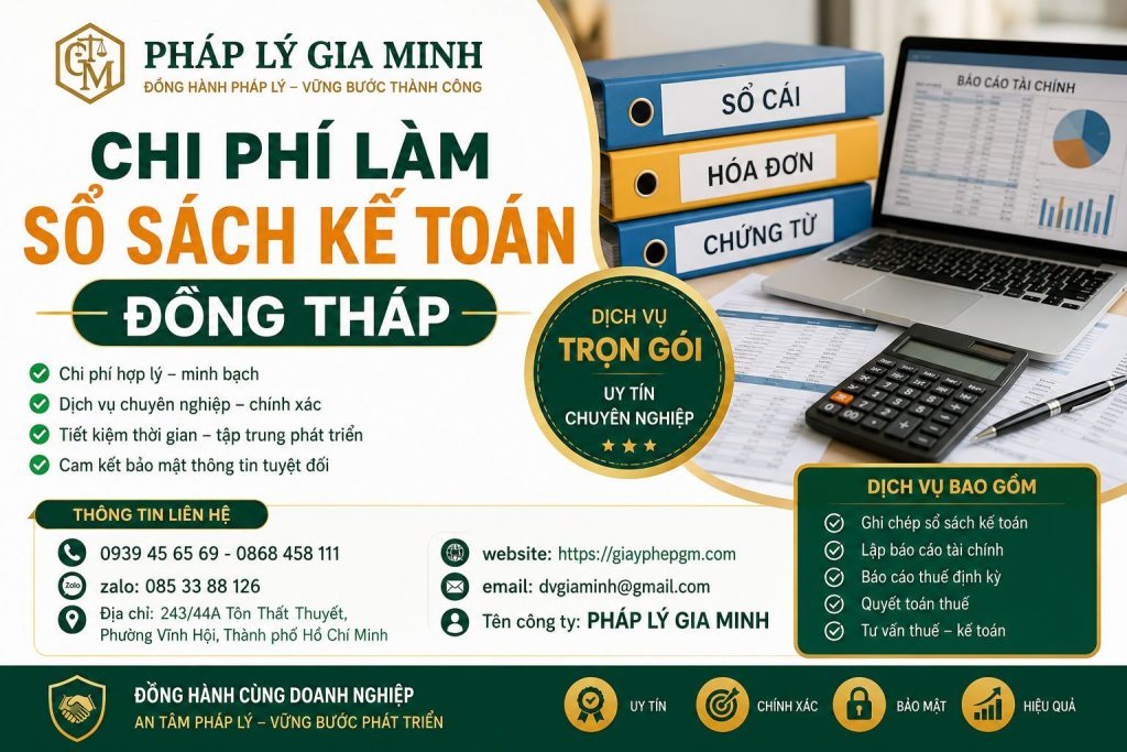 Dịch vụ làm sổ sách kế toán tại Đồng Tháp uy tín – Giải pháp tối ưu cho doanh nghiệp 5 Chi phí làm sổ sách kế toán Đồng Tháp