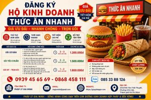 Chi phí thành lập hộ kinh doanh thức ăn nhanh