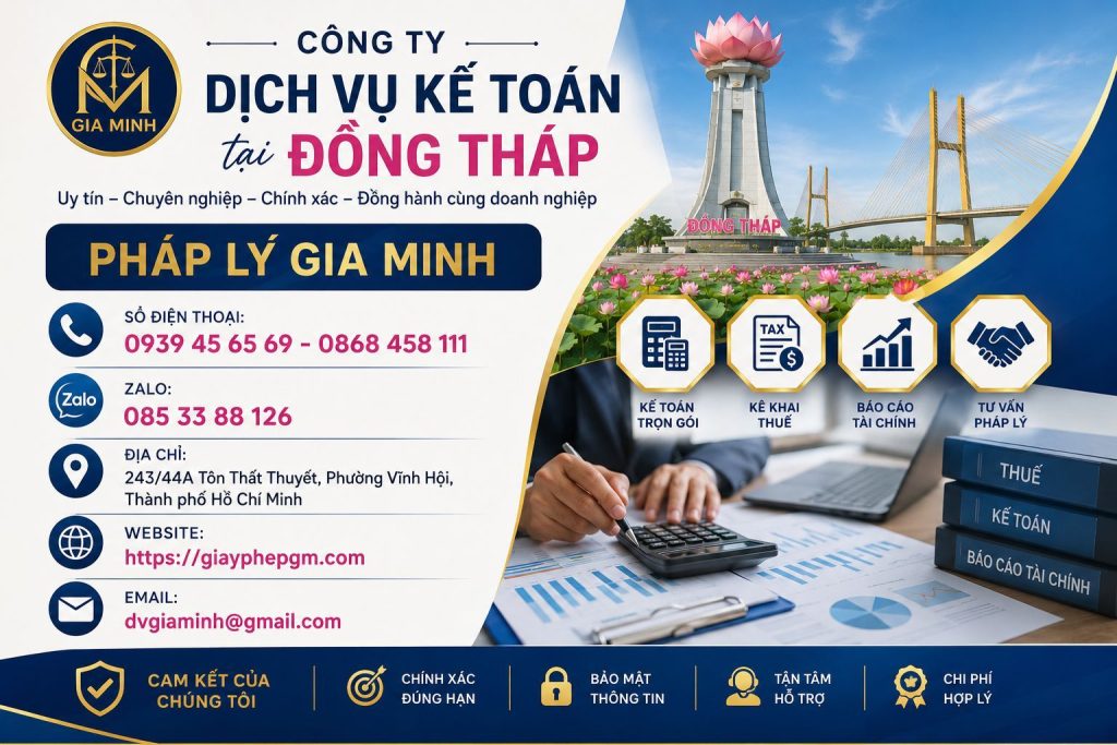 Công ty dịch vụ kế toán tại Đồng Tháp