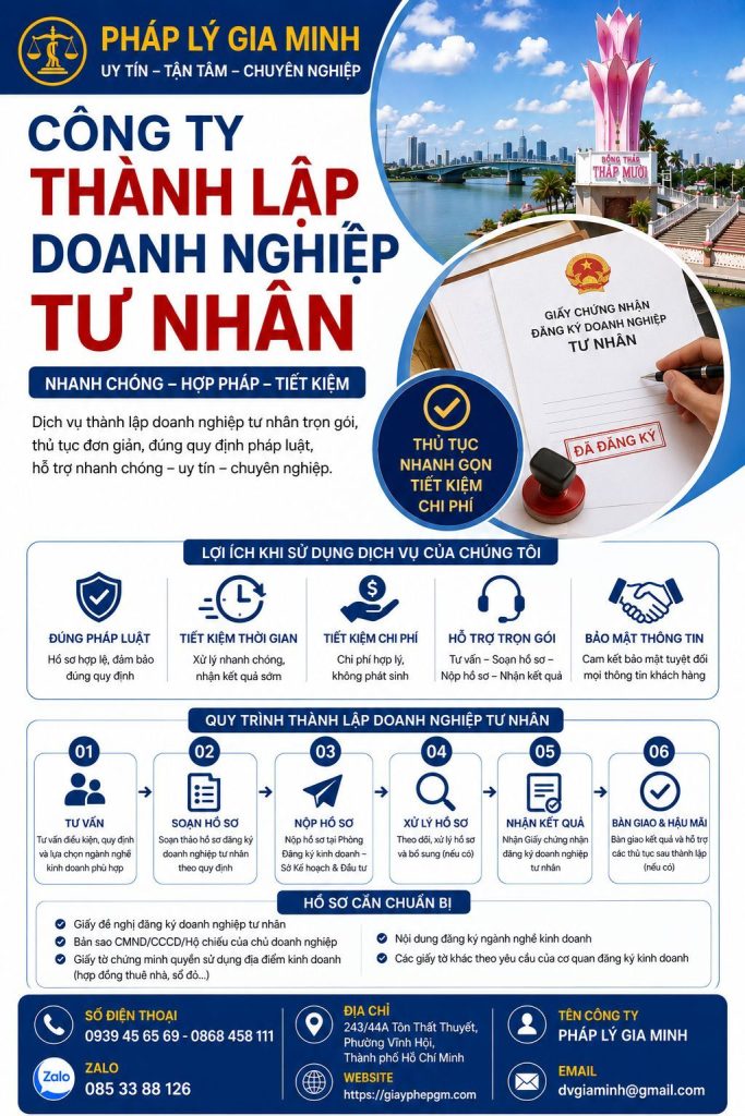 Công ty thành lập doanh nghiệp tư nhân