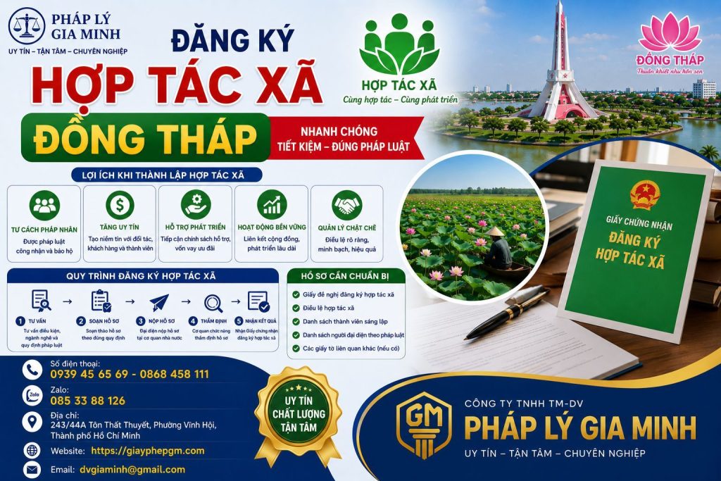 Đăng ký hợp tác xã Đồng Tháp