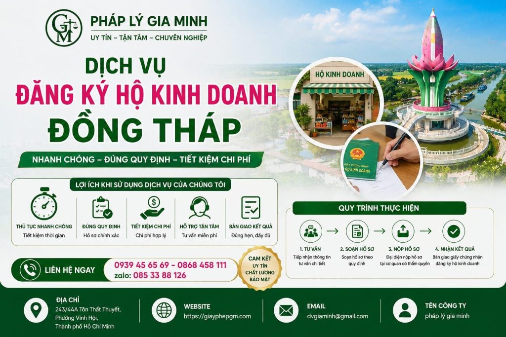 Đăng ký kinh doanh công ty tại Đồng Tháp
