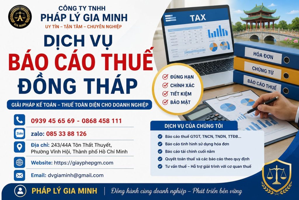 Dịch vụ báo cáo thuế Đồng Tháp