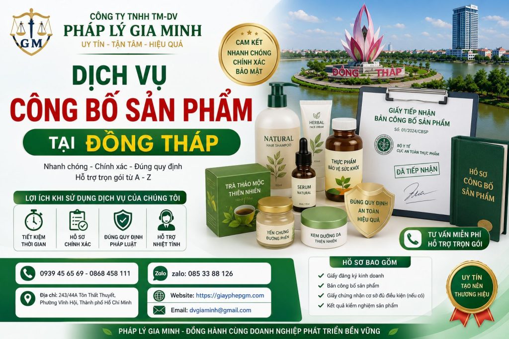 Dịch vụ công bố sản phẩm tại Đồng Tháp uy tín, nhanh chóng, đúng quy định 2 Dịch vụ công bố sản phẩm tại Đồng Tháp