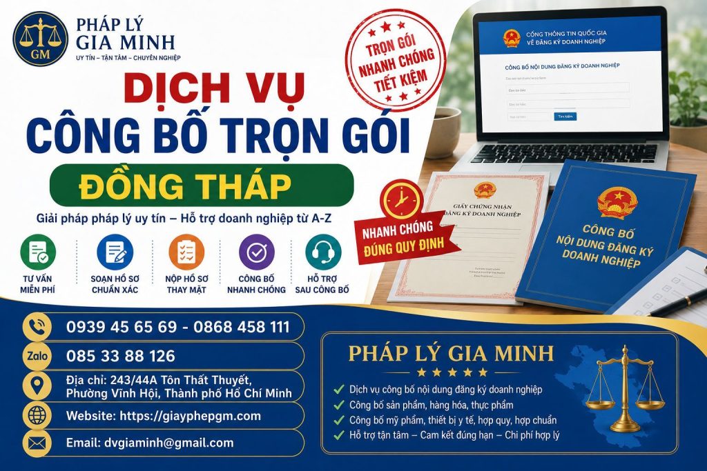 Dịch vụ công bố sản phẩm tại Đồng Tháp uy tín, nhanh chóng, đúng quy định 9 Dịch vụ công bố trọn gói Đồng Tháp