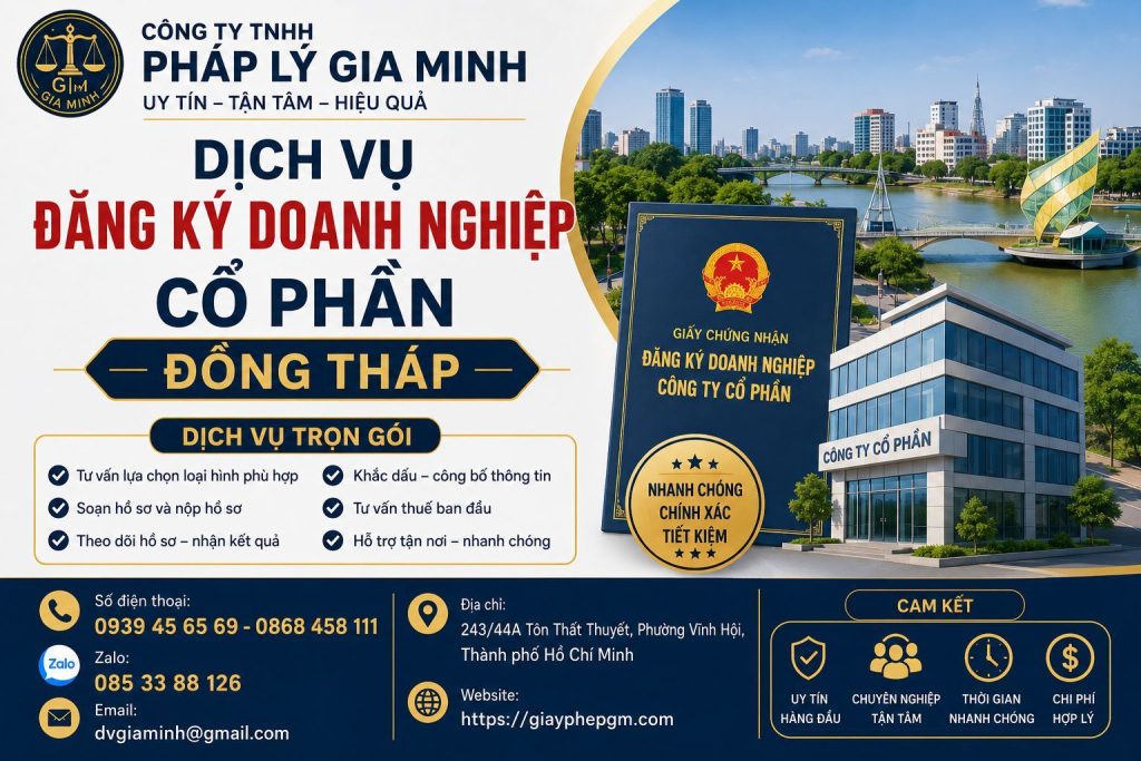 Thành lập công ty cổ phần tại Đồng Tháp – Giải pháp phát triển doanh nghiệp bền vững và chuyên nghiệp 7 Dịch vụ đăng ký doanh nghiệp cổ phần Đồng Tháp