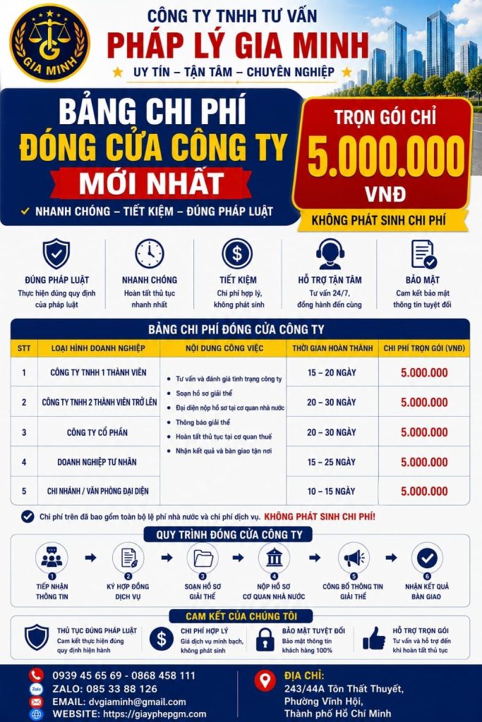 Dịch vụ giải thể công ty quảng cáo tại Đồng Tháp