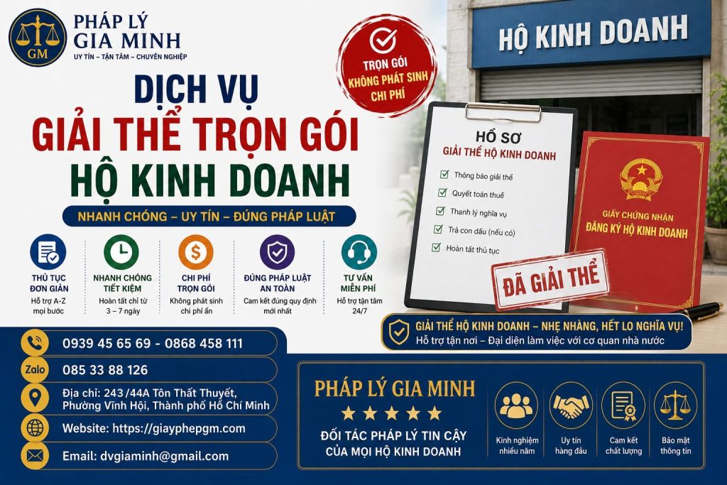 Dịch vụ giải thể hộ kinh doanh tại Đồng Tháp uy tín, nhanh chóng, đúng quy định 6 Dịch vụ giải thể trọn gói hộ kinh doanh Đồng Tháp