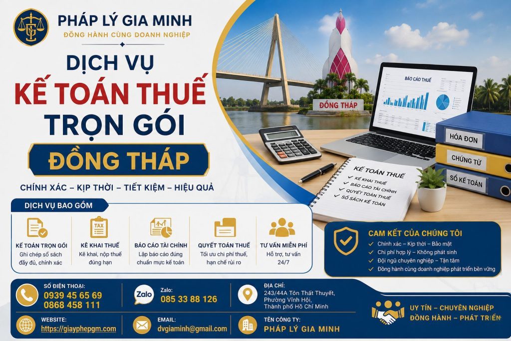 Dịch vụ làm sổ sách kế toán tại Đồng Tháp uy tín – Giải pháp tối ưu cho doanh nghiệp 2 Dịch vụ kế toán thuế trọn gói Đồng Tháp
