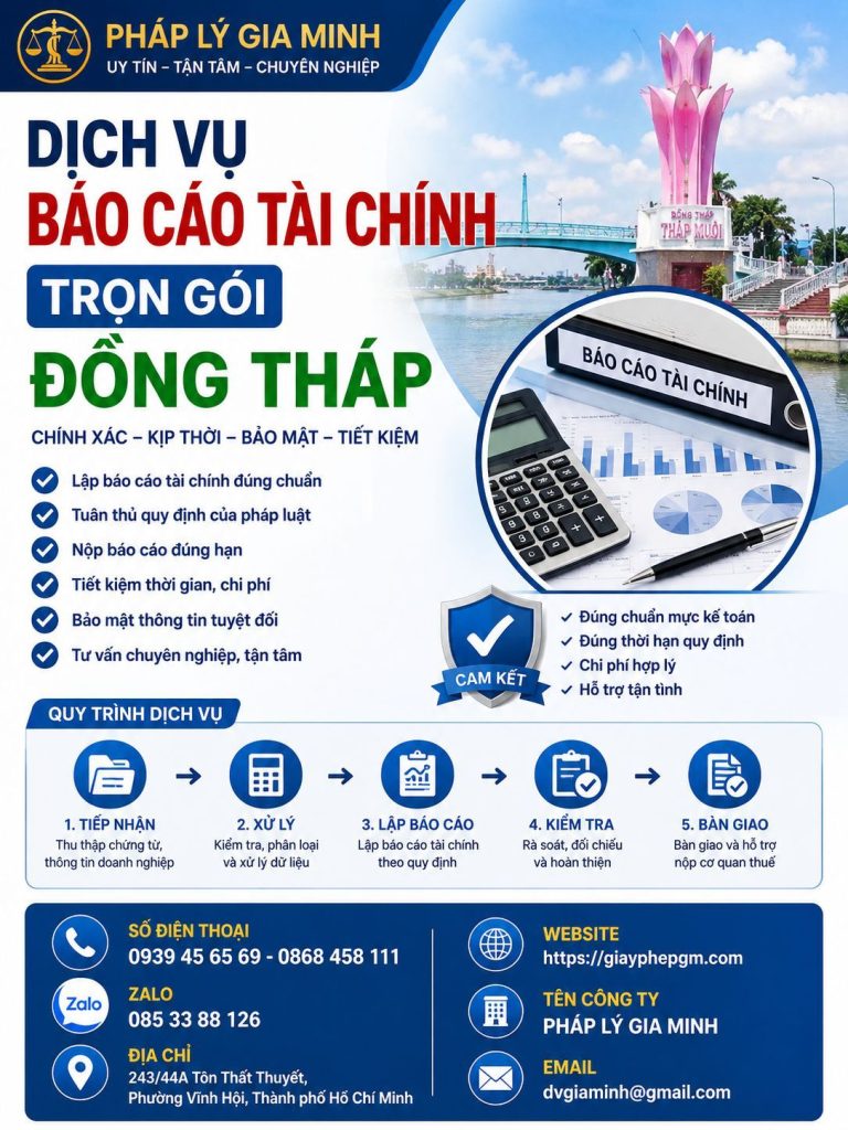 Dịch vụ làm báo cáo tài chính tại Đồng Tháp 3 Dịch vụ làm báo cáo tài chính tại Đồng Tháp