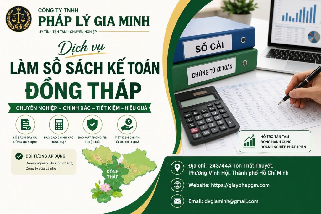 Dịch vụ làm sổ sách kế toán Đồng Tháp