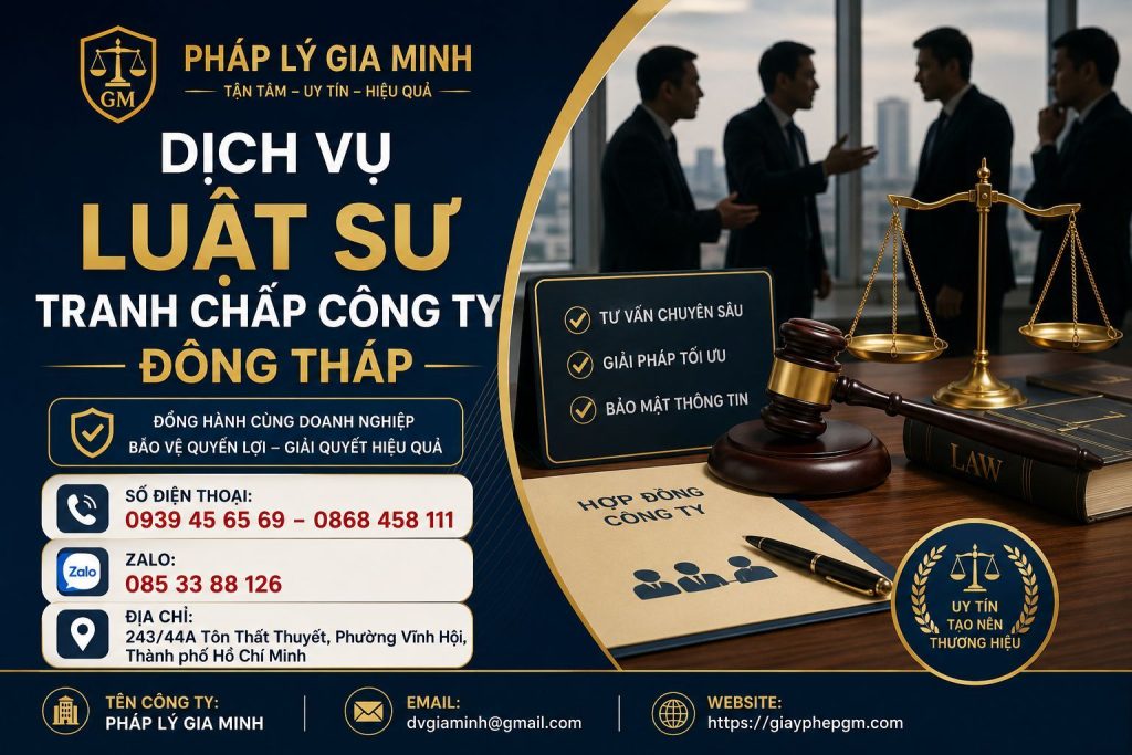 Dịch vụ luật sư tranh chấp công ty Đồng Tháp