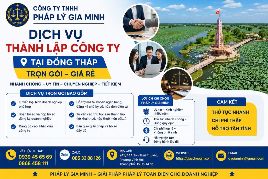 Dịch vụ mở hộ kinh doanh trọn gói tại đồng tháp