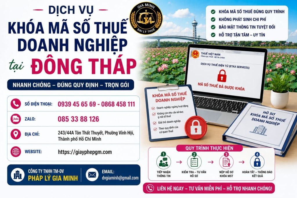 Dịch vụ ngừng hoạt động hộ kinh doanh tại Đồng Tháp