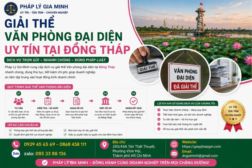Dịch vụ pháp lý giải thể văn phòng đại diện