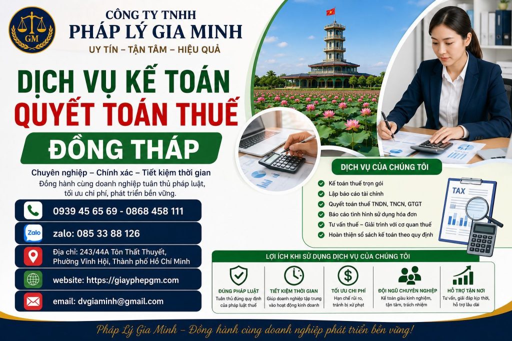 Dịch vụ quyết toán thuế tại Đồng Tháp chuyên nghiệp, an toàn, tối ưu rủi ro doanh nghiệp 1 Dịch vụ quyết toán thuế tại Đồng Tháp