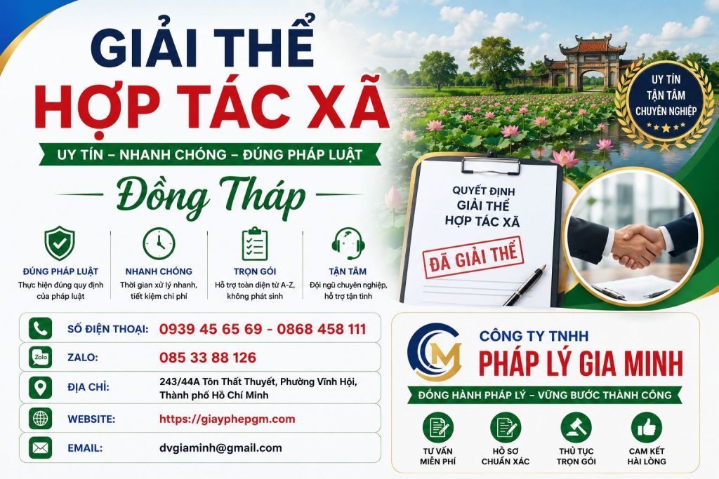 Giải thể hợp tác xã uy tín Đồng Tháp