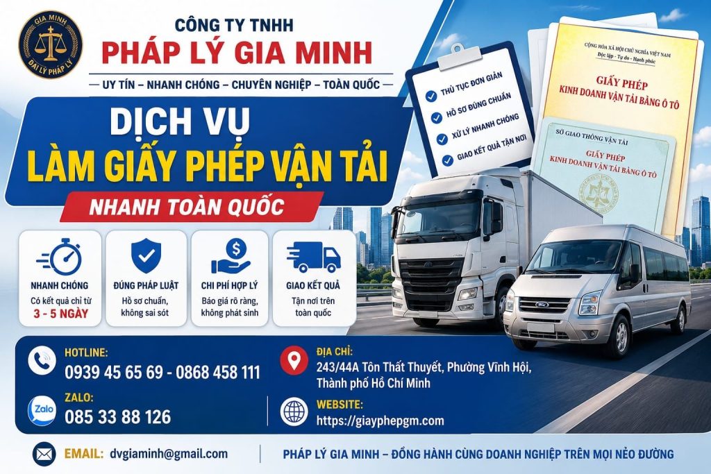 Hướng dẫn xin giấy phép kinh doanh vận tải hàng hóa