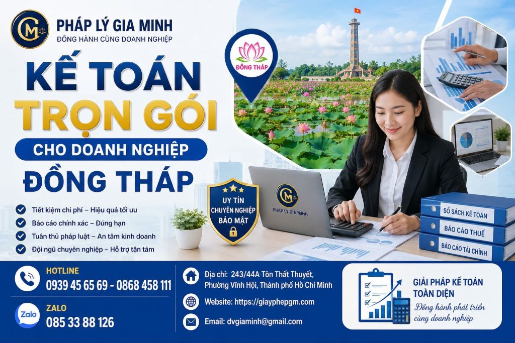 Kế toán trọn gói cho doanh nghiệp Đồng Tháp