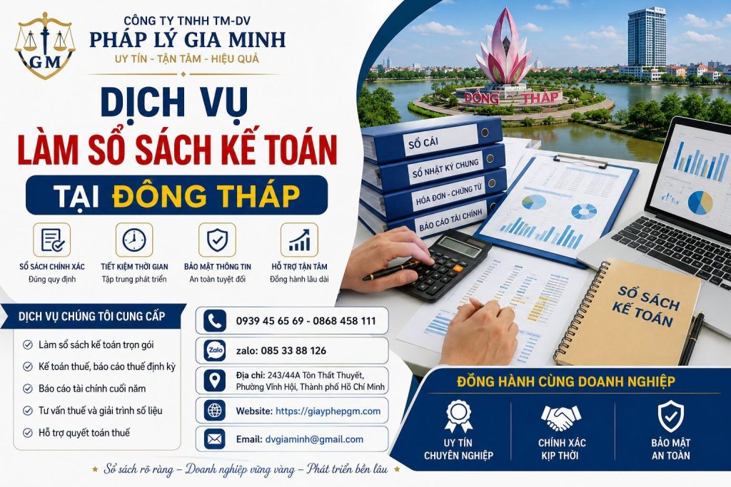 Dịch vụ làm sổ sách kế toán tại Đồng Tháp uy tín – Giải pháp tối ưu cho doanh nghiệp 10 Lập sổ sách kế toán công ty Đồng Tháp