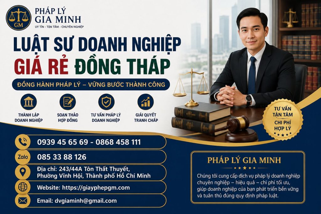 Dịch vụ luật sư doanh nghiệp tại Đồng Tháp – Đồng hành pháp lý toàn diện cho doanh nghiệp hiện đại 6 Luật sư doanh nghiệp giá rẻ Đồng Tháp