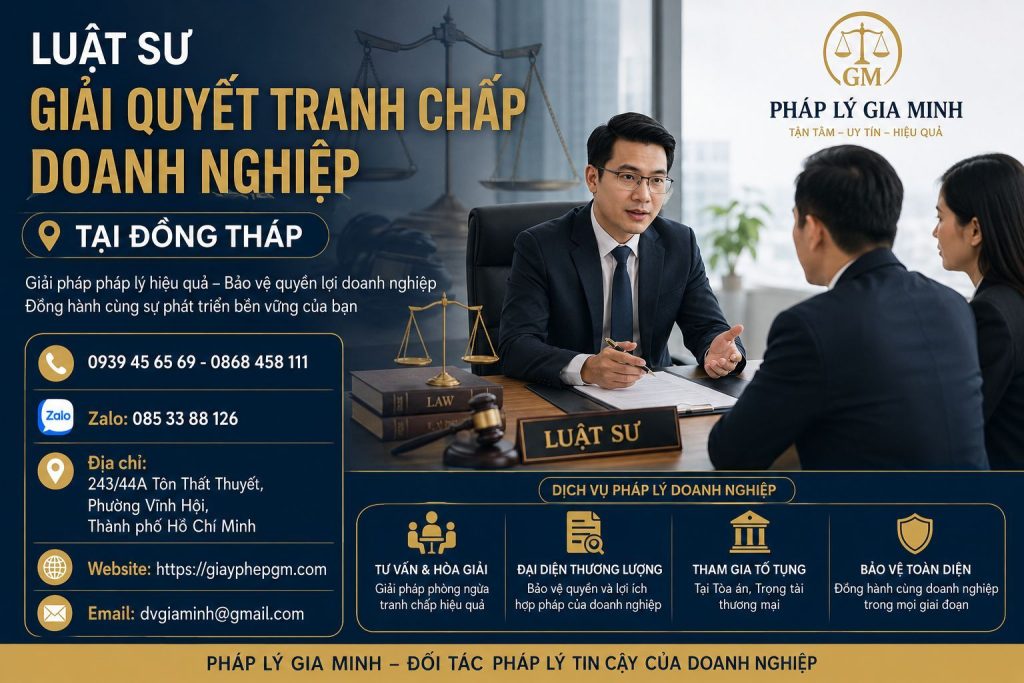 Luật sư giải quyết tranh chấp doanh nghiệp tại Đồng Tháp