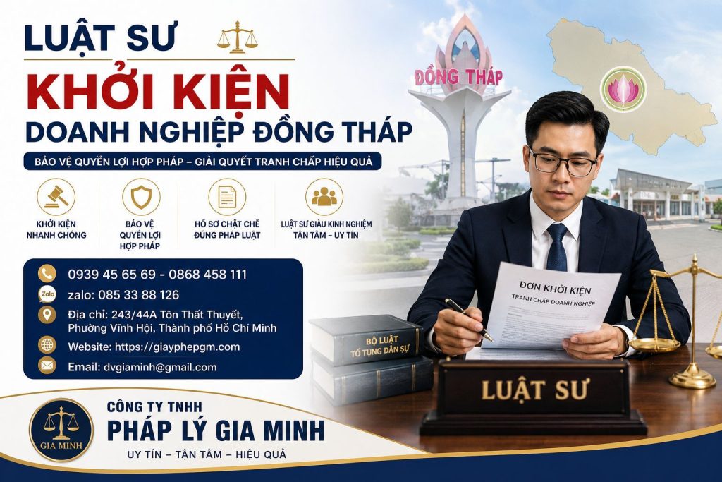 Luật sư khởi kiện doanh nghiệp Đồng Tháp