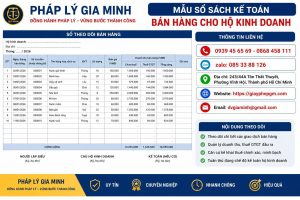 Mẫu sổ sách kế toán bán hàng cho hộ kinh doanh