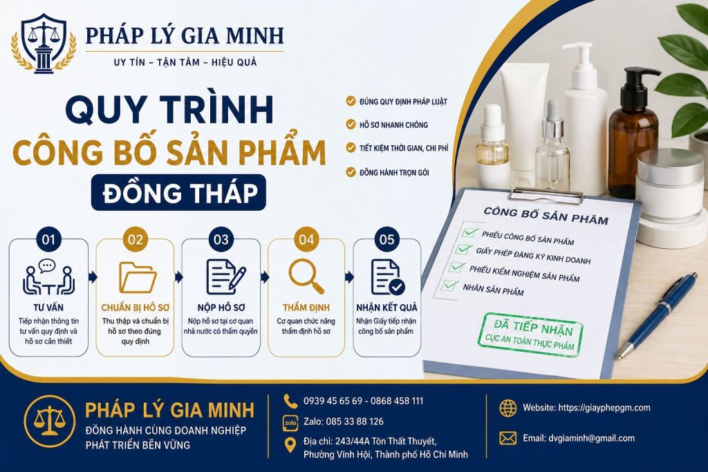 Dịch vụ công bố sản phẩm tại Đồng Tháp uy tín, nhanh chóng, đúng quy định 10 Quy trình công bố sản phẩm Đồng Tháp