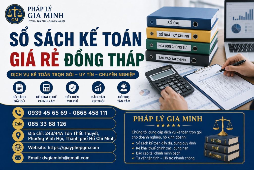 Dịch vụ làm sổ sách kế toán tại Đồng Tháp uy tín – Giải pháp tối ưu cho doanh nghiệp 6 Sổ sách kế toán giá rẻ Đồng Tháp