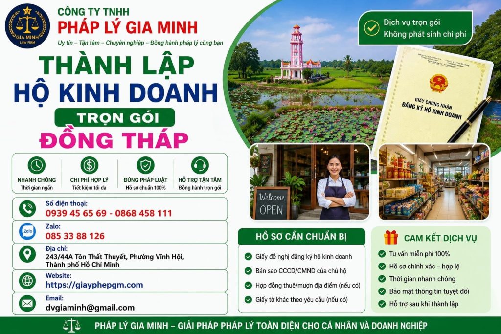 Thành lập công ty nhanh tại Đồng Tháp