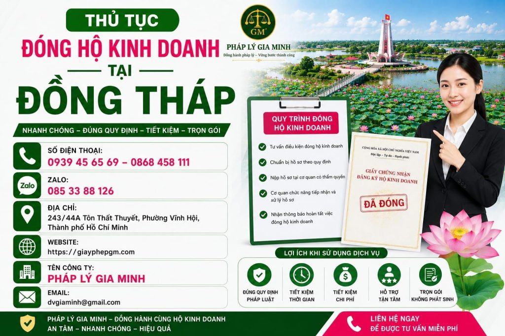 Thủ tục đóng hộ kinh doanh tại Đồng Tháp