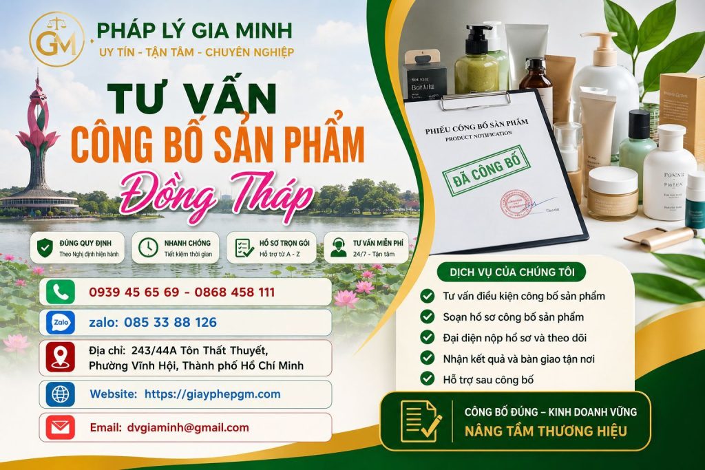 Tư vấn công bố sản phẩm Đồng Tháp