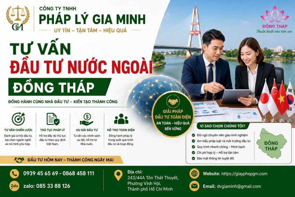 Tư vấn đầu tư nước ngoài Đồng Tháp