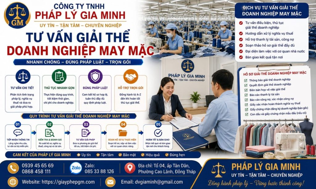 Tư vấn giải thể doanh nghiệp may mặc