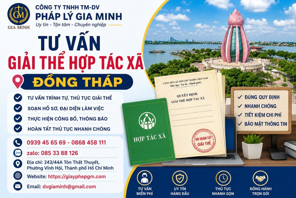 Tư vấn giải thể hợp tác xã Đồng Tháp