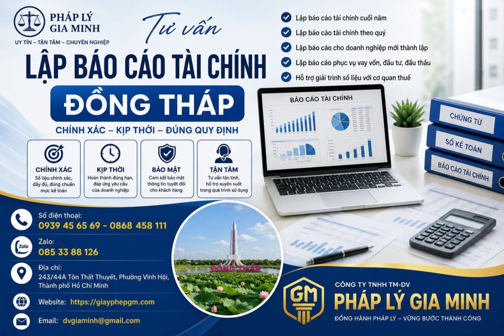 Dịch vụ làm báo cáo tài chính tại Đồng Tháp 5 Tư vấn lập báo cáo tài chính Đồng Tháp