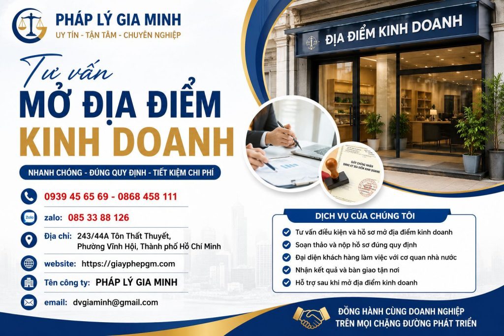 Tư vấn mở địa điểm kinh doanh