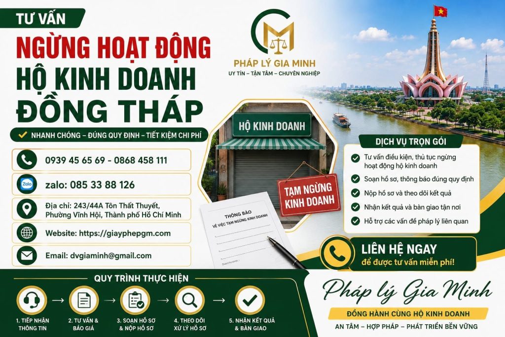 Tư vấn ngừng hoạt động hộ kinh doanh Đồng Tháp