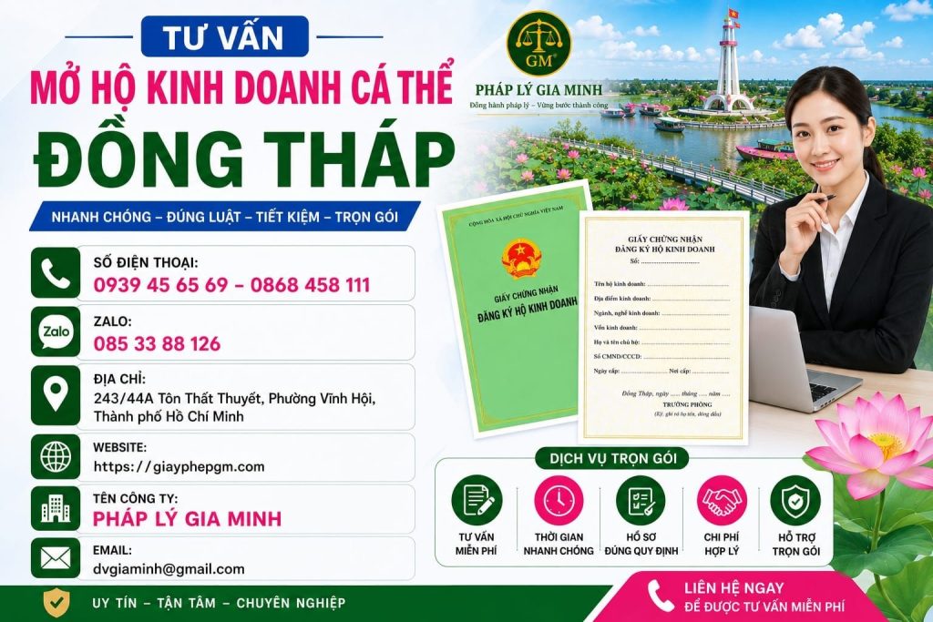 Tư vấn thành lập doanh nghiệp Đồng Tháp