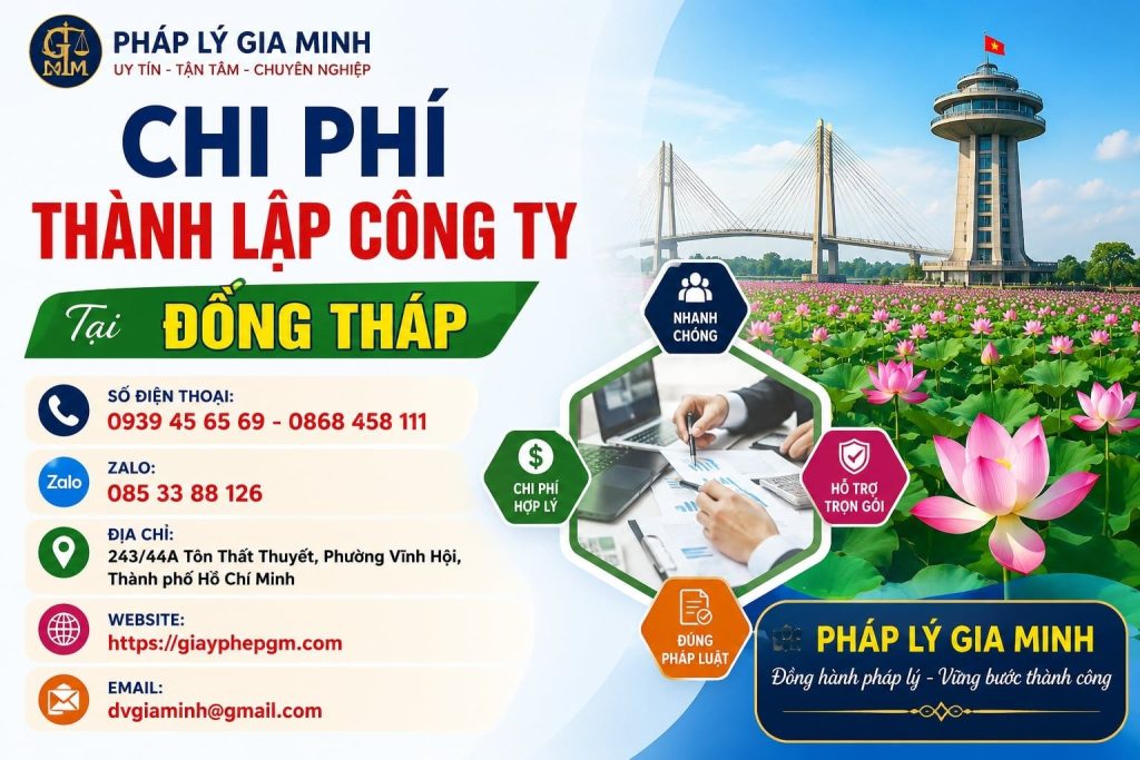 Chi Phí Thành Lập Công Ty Tại Đồng Tháp