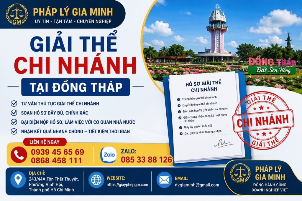Giải Thể Chi Nhánh Tại Đồng Tháp