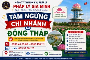 Tạm Ngừng Chi Nhánh Tại Đồng Tháp