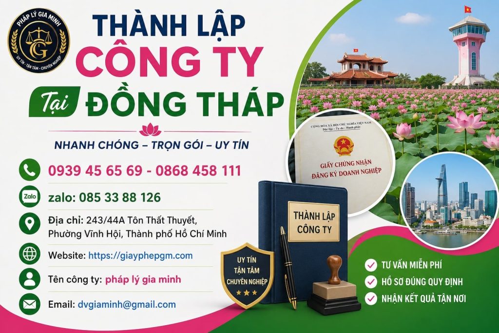 Thành Lập Công Ty Tại Đồng Tháp