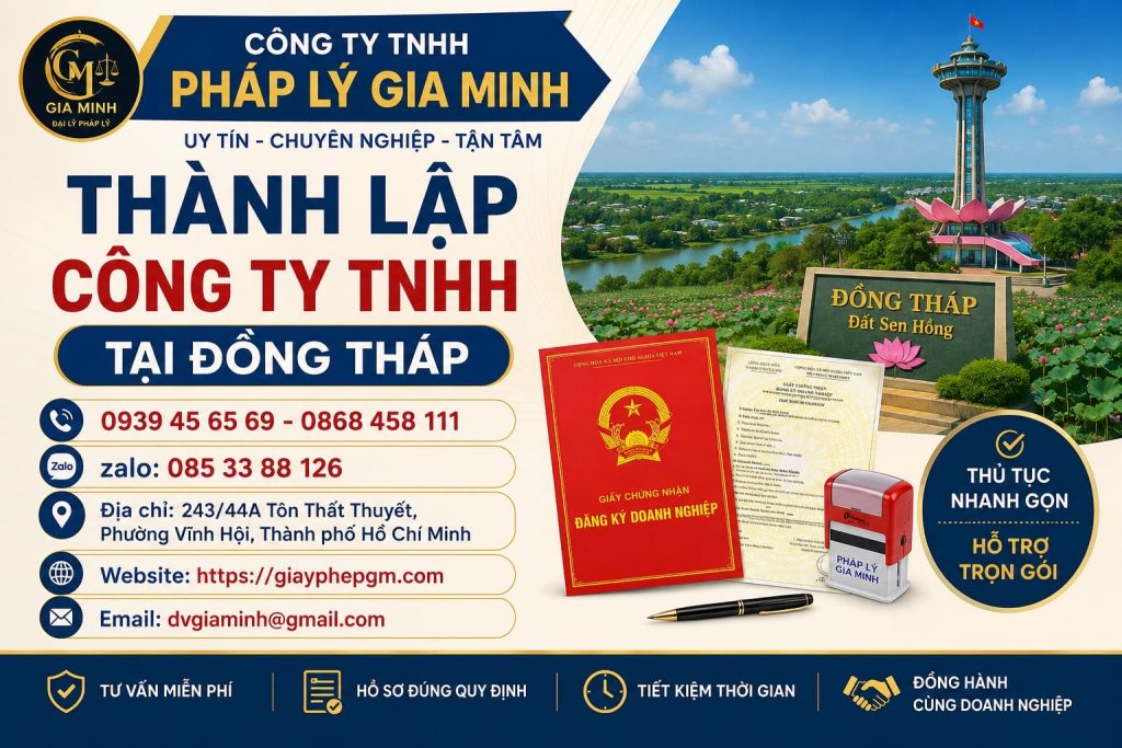 Thành Lập Công Ty TNHH Tại Đồng Tháp