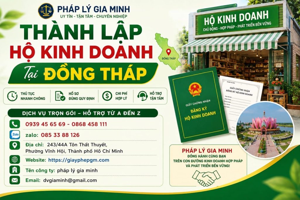 Thành Lập Hộ Kinh Doanh Tại Đồng Tháp