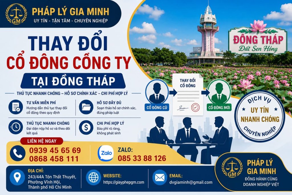 Thay Đổi Cổ Đông Công Ty Tại Đồng Tháp